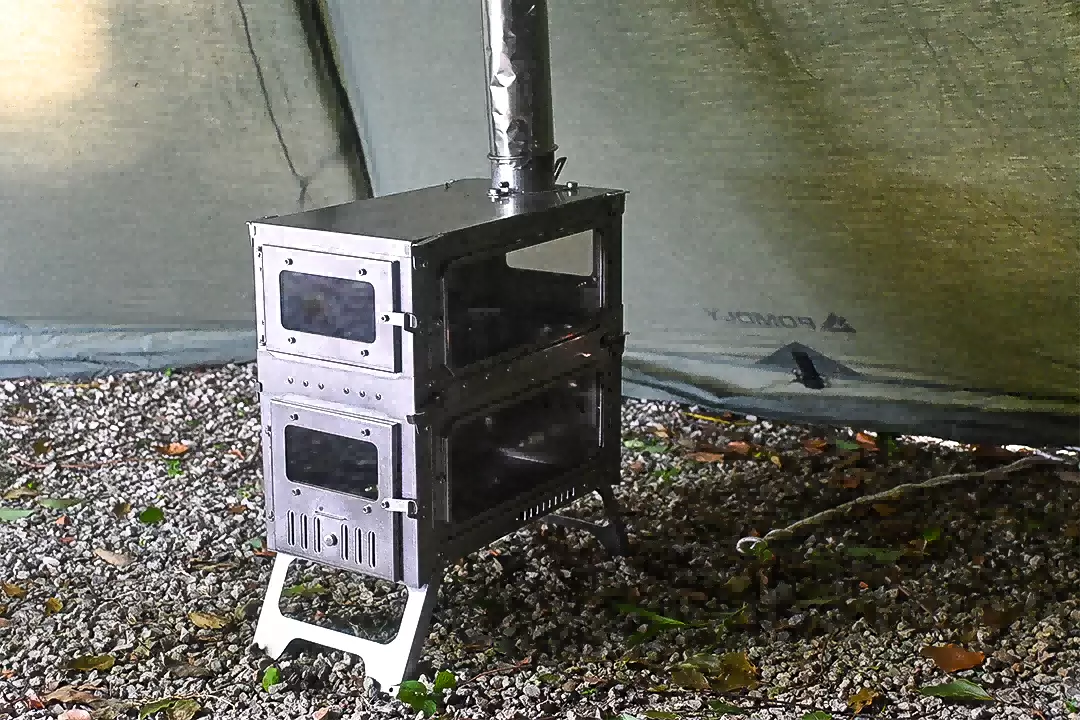 Revolutionaire dubbelvouw houtkachel