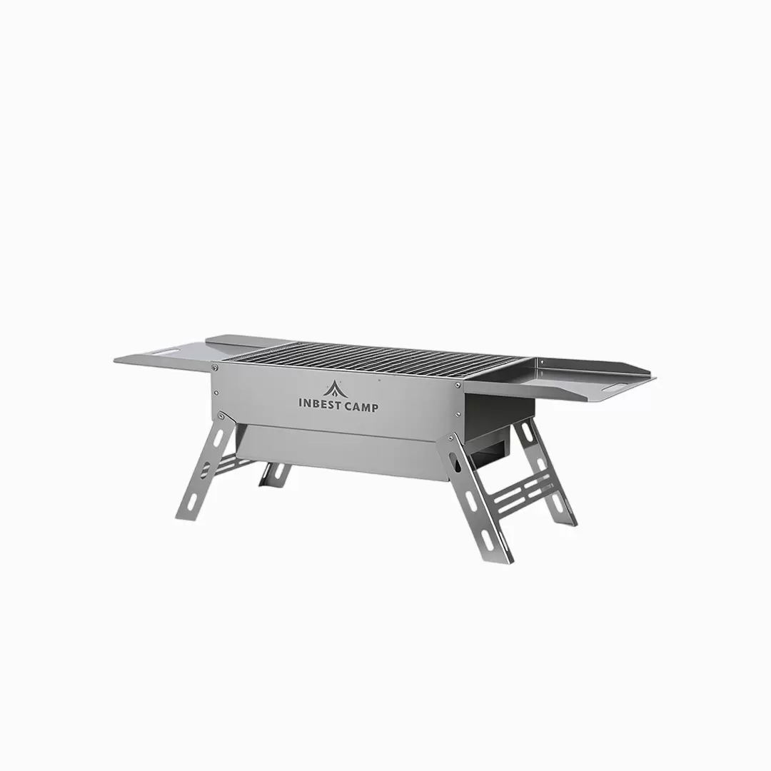 Opvouwbare roestvrijstalen houtskoolbarbecue