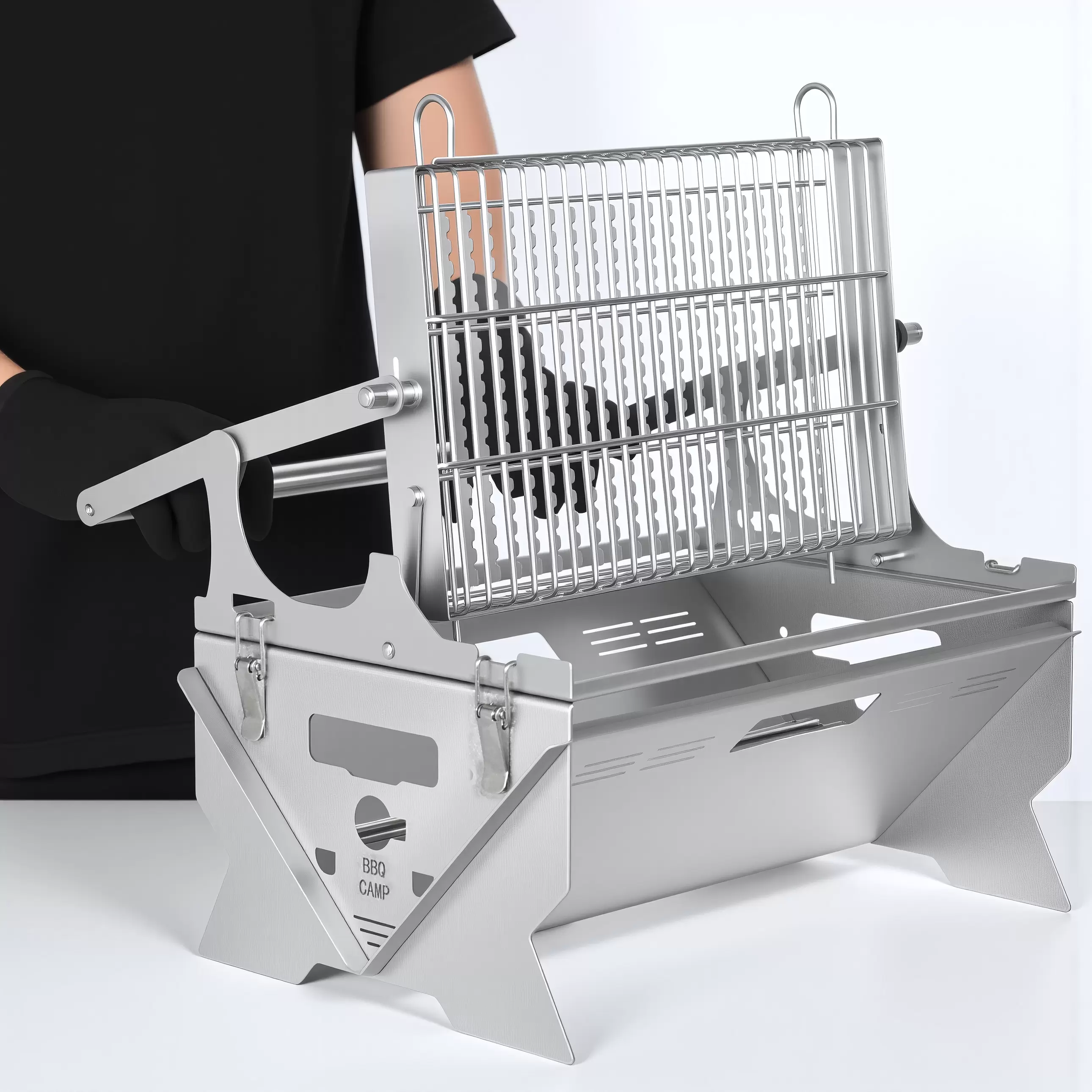 Smaak maximaliseren: tips voor het gebruik van een opvouwbare barbecue met draaispit buitenshuis