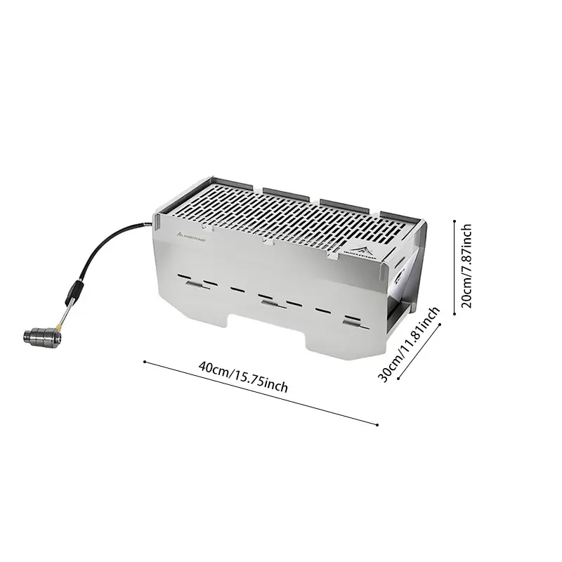 Compacte kampeergrill