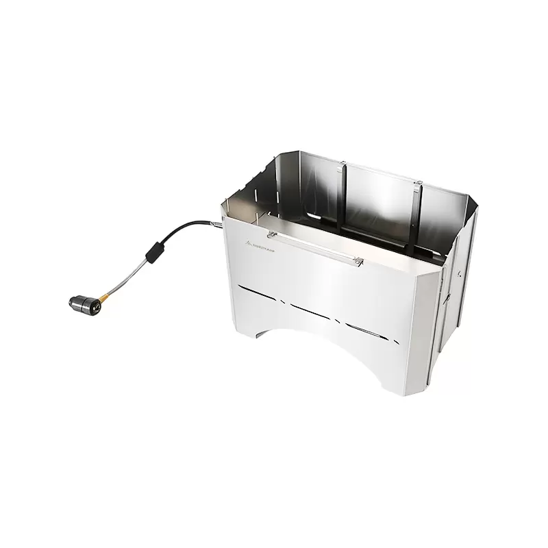 Opvouwbare gas-houtskoolbarbecue