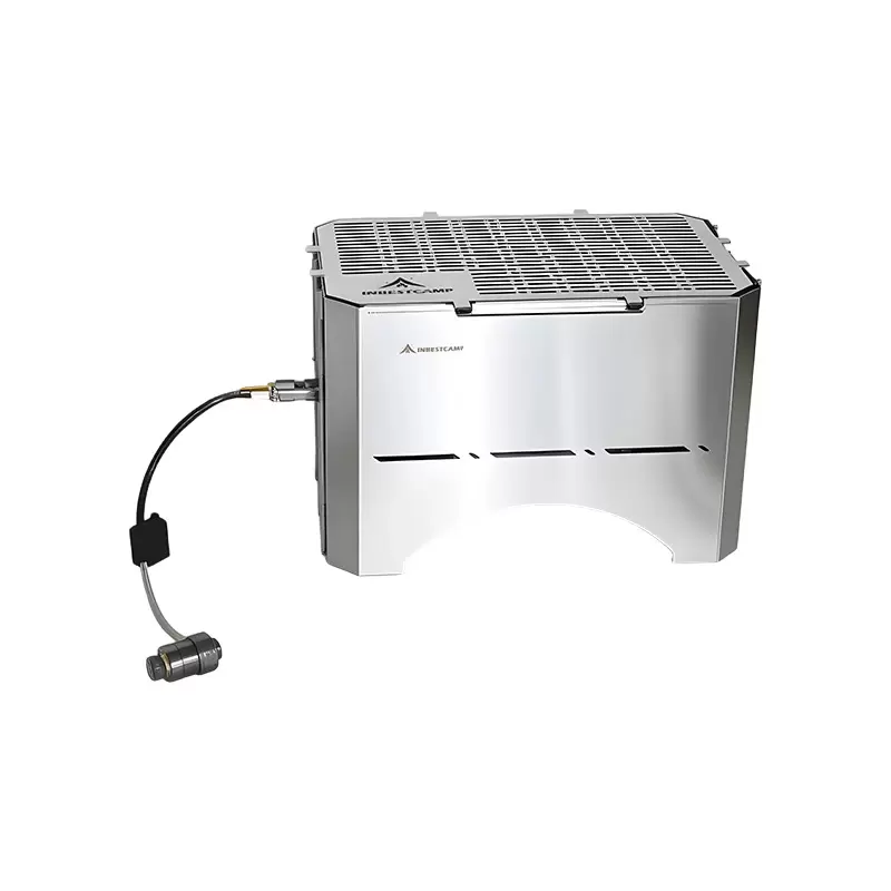 Opvouwbare gas-houtskoolbarbecue