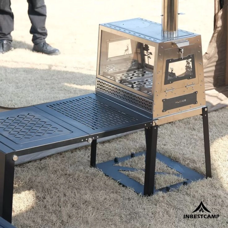 Van fabriek naar markt: Trapeziumvormige roestvrijstalen tentkachel voor wereldwijde OEM-merken