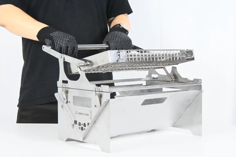 Lichtgewicht draaibare campinggrill