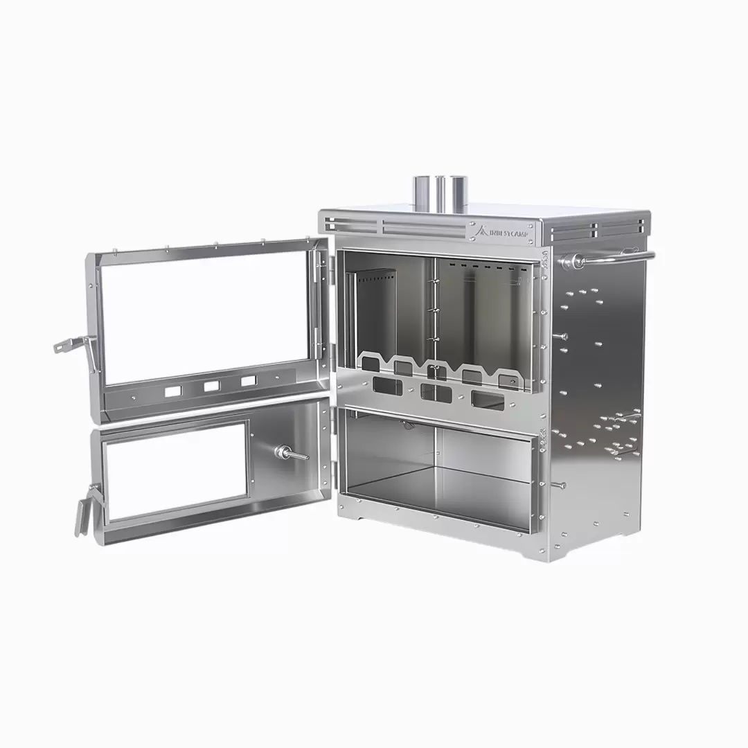 Multifunctioneel roestvrijstalen campingfornuis