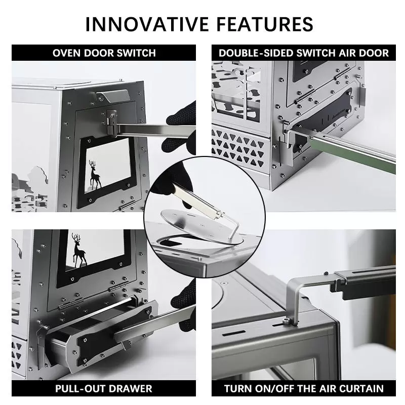 Roestvrijstalen tenthoutkachel