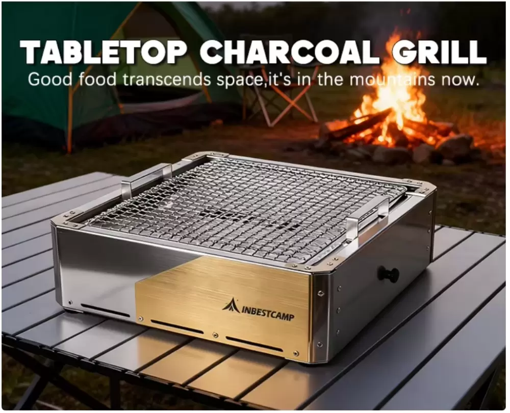 Draagbare bakplaatgrill