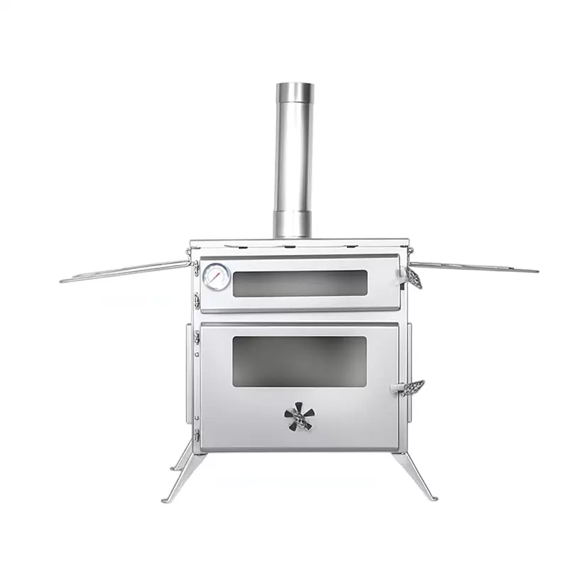 Campingpizzaoven met fornuis