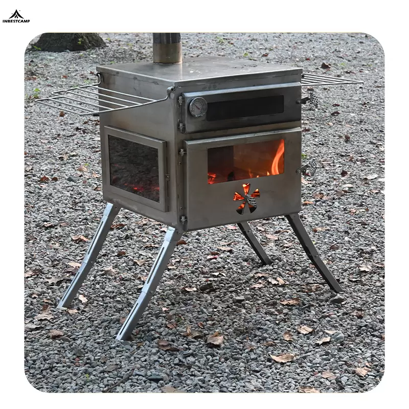 Campingpizzaoven met fornuis