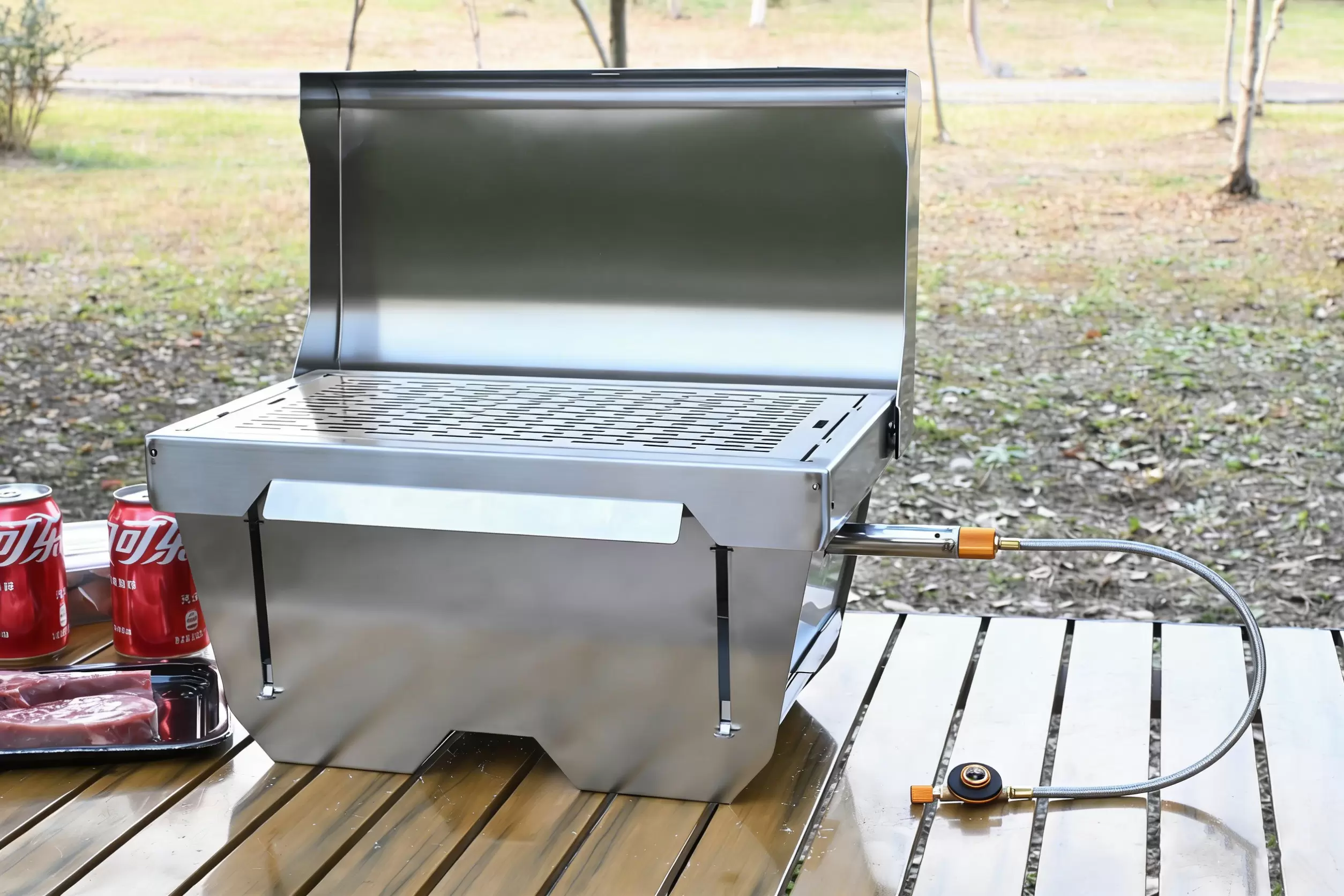 Opvouwbare draagbare gasgrill