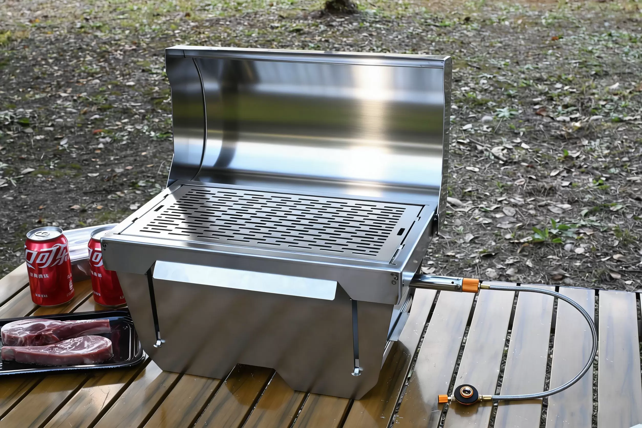 Opvouwbare draagbare gasgrill
