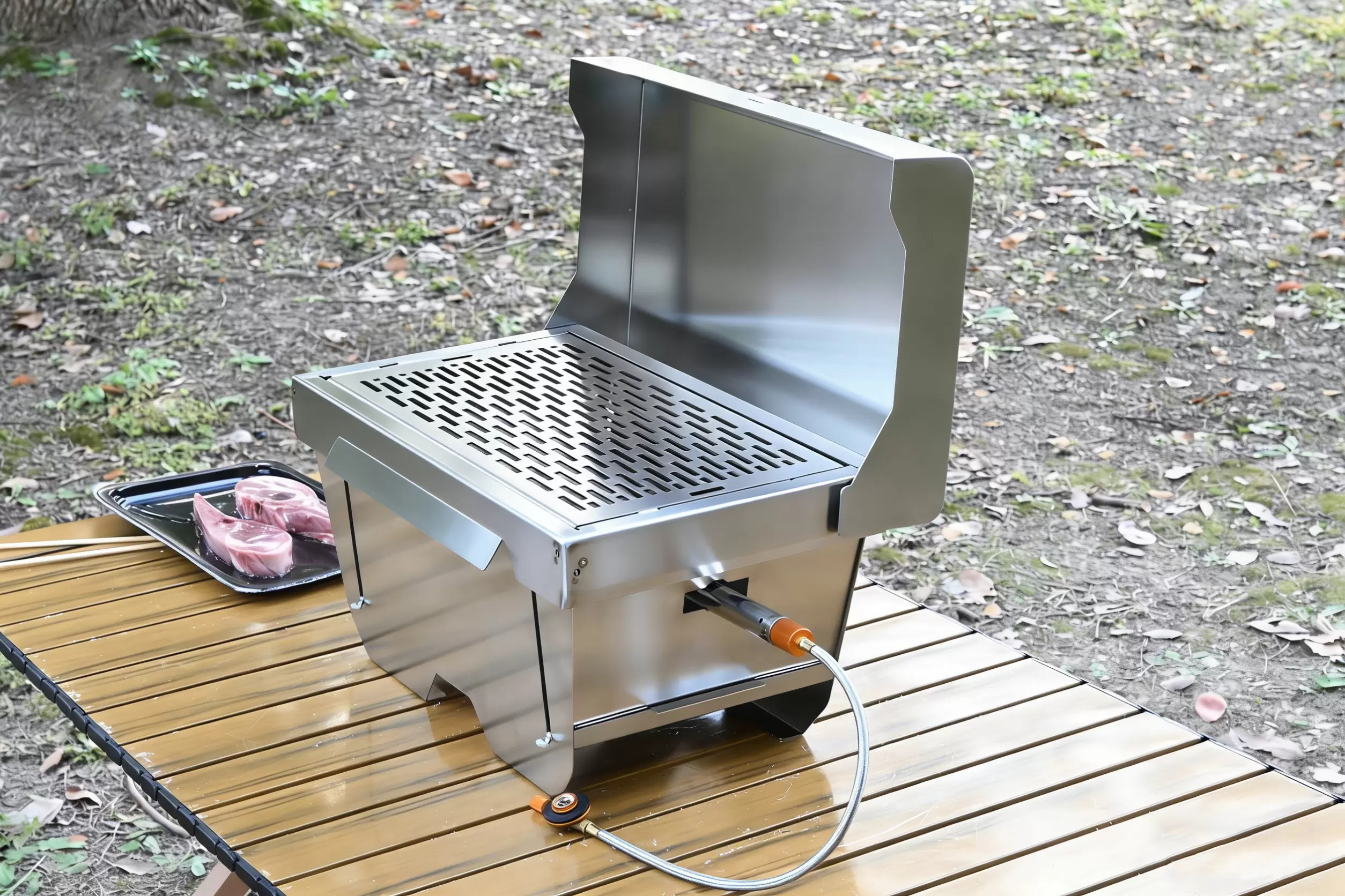 Opvouwbare draagbare gasgrill