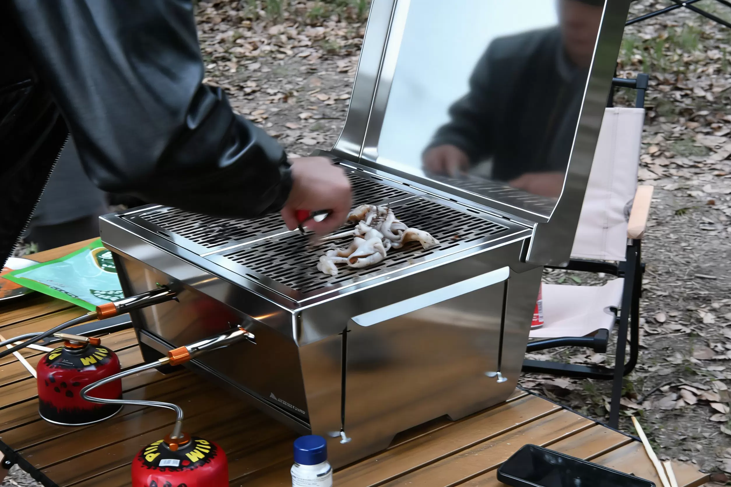 Camping opvouwbare gasgrill