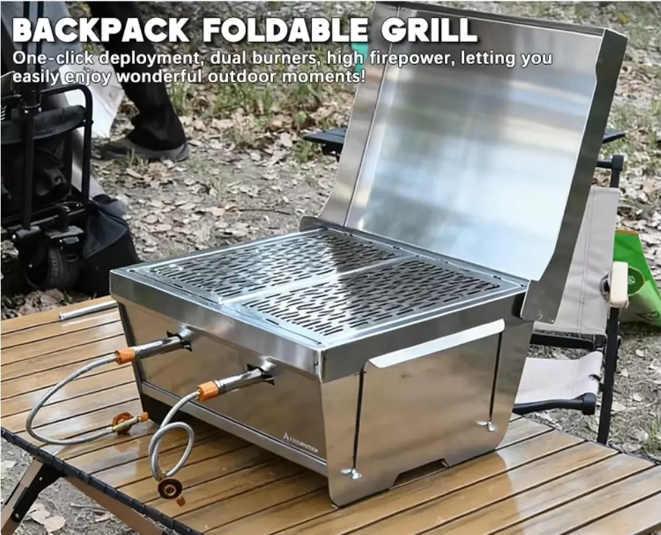 Draagbare, opvouwbare gasgrill, rechtstreeks van de OEM-fabriek, voor de groei van uw barbecuemerk.