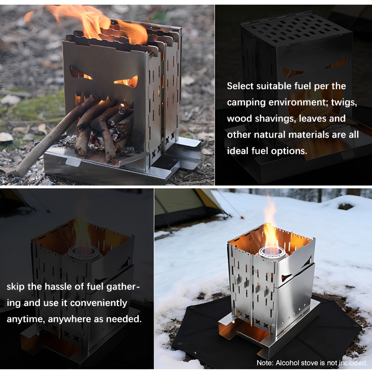 Opvouwbare mini-campingkachel
