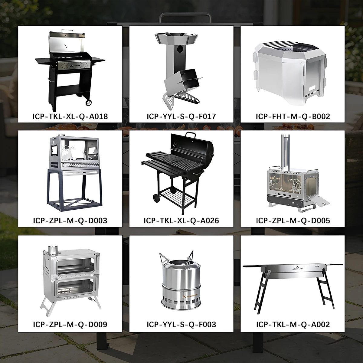 Achtertuin houtskoolgrillserie Achtertuin houtskoolgrillserie